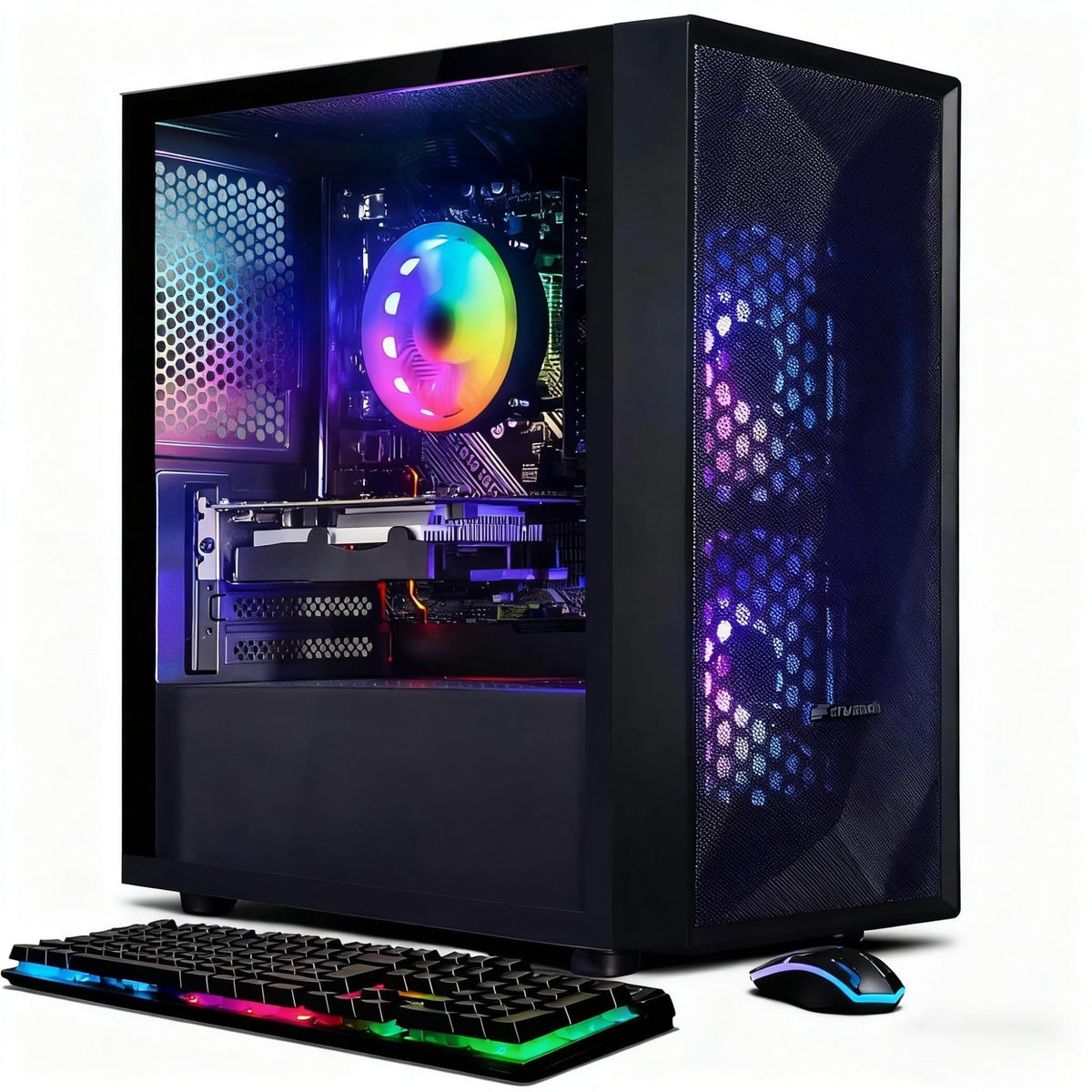 Gaming PC Bundle with 24 Inch FHD LED Monitor, GeForce RTX 2060 6G, Intel Core I5, 16G RAM, 512G SSD J3085