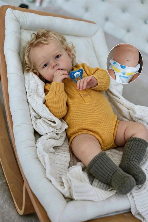 22" Realistic Baby Doll Boy Blonde Hair Y408220