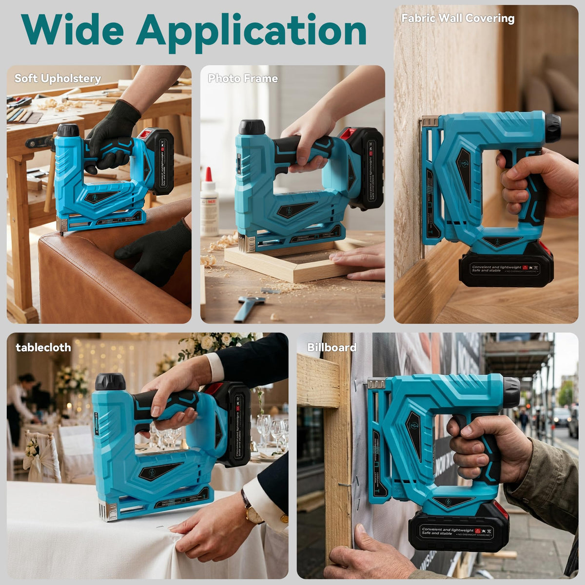 Cordless 2-in-1 Brad Nailer Staple Gun B40308