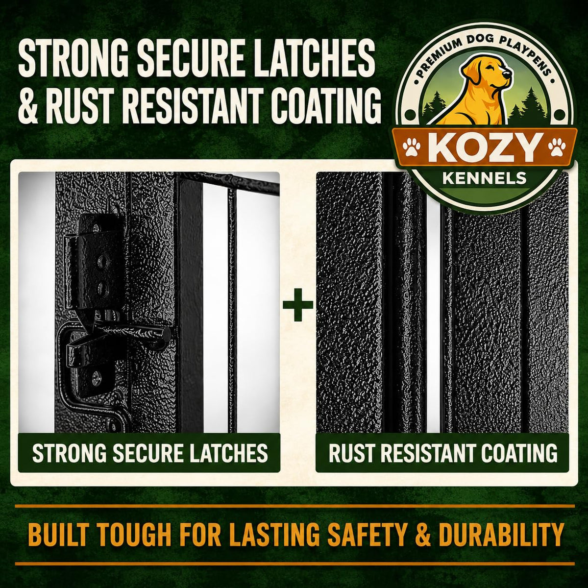 32 inch 16 Panels Heavy Duty Metal Dog Playpen with Gate A44421