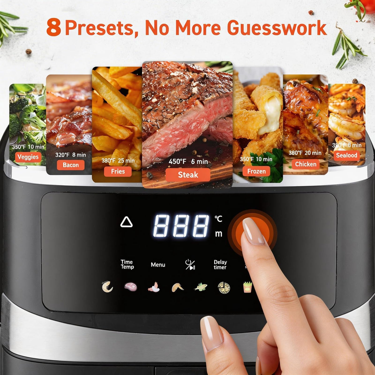 6 QT Family Size Air Fryer with Visible Cooking Window A6996
