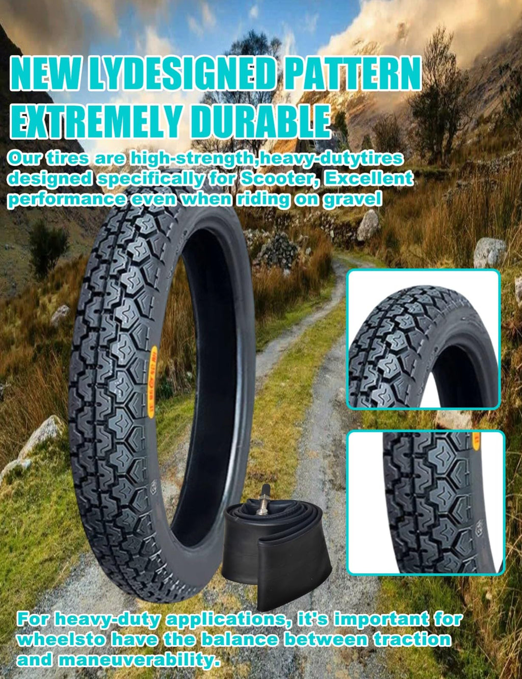 17 Dirt Bike Tire and Tube Set Y243063