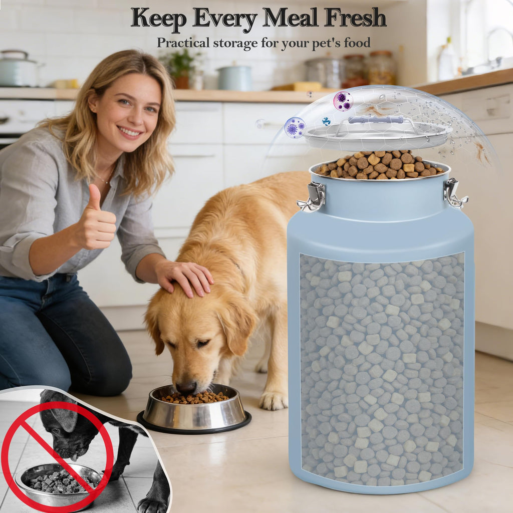 Stainless Steel Dog Food Storage Container with Scoop Z71575