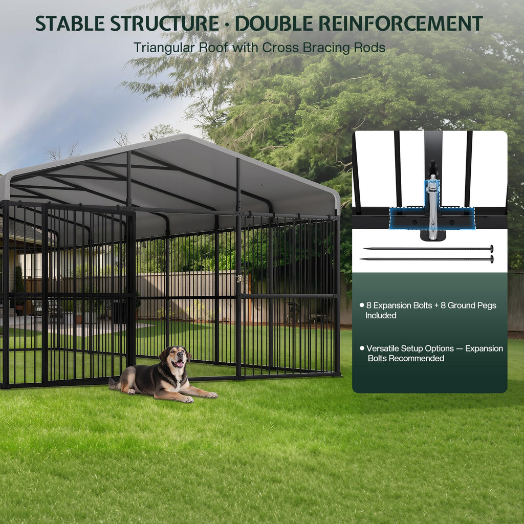 10x20x6.4 FT Outdoor Dog Kennel O3864