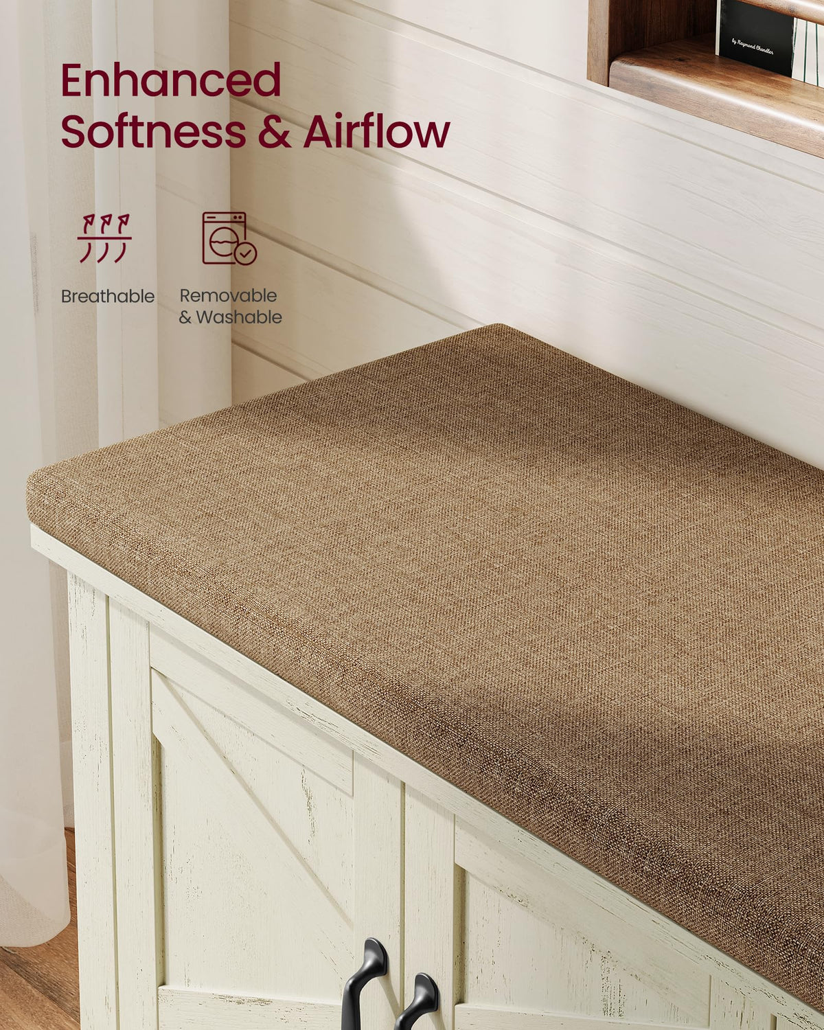Shoe Bench with Cushion F64116