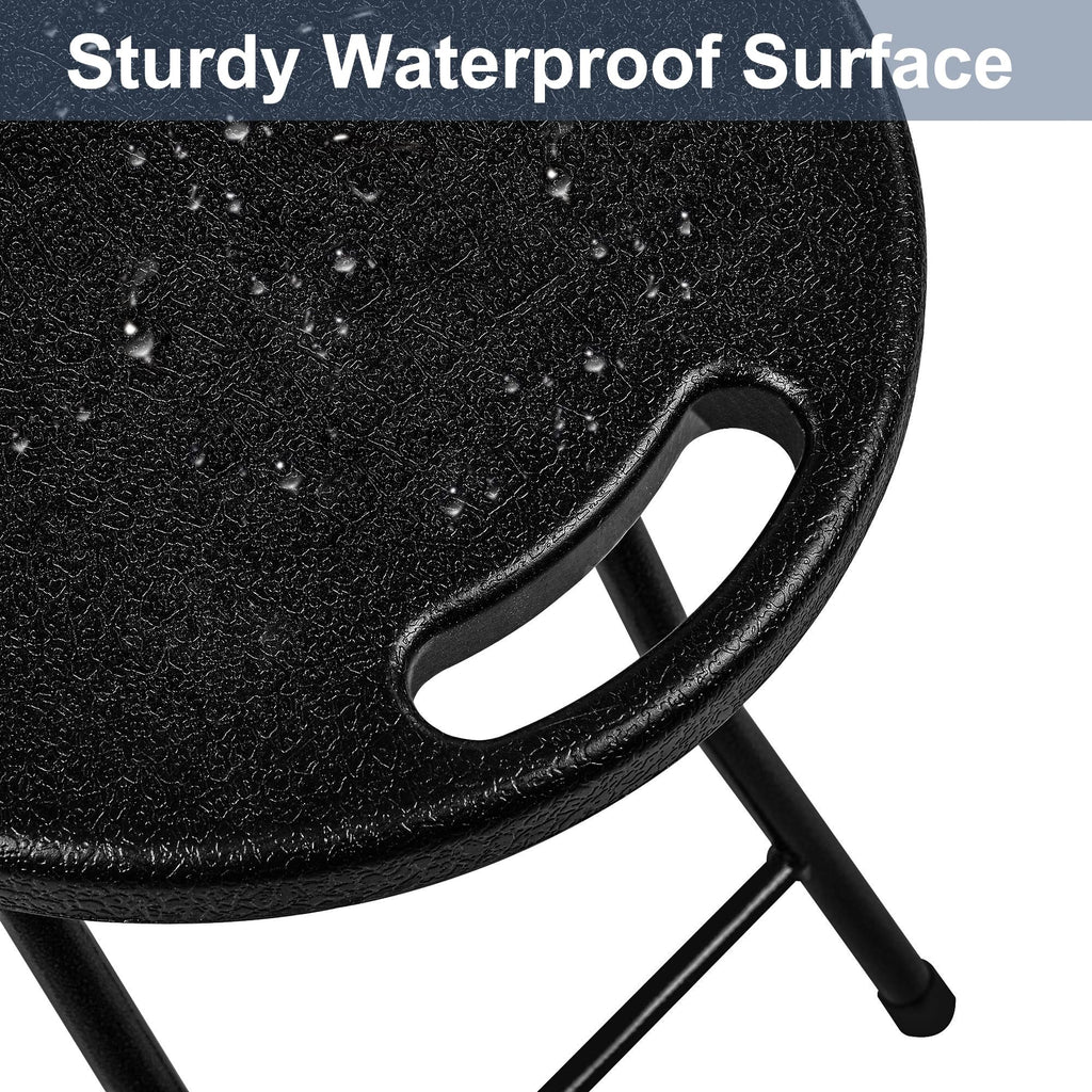 Black Folding Stool with Handle N1616